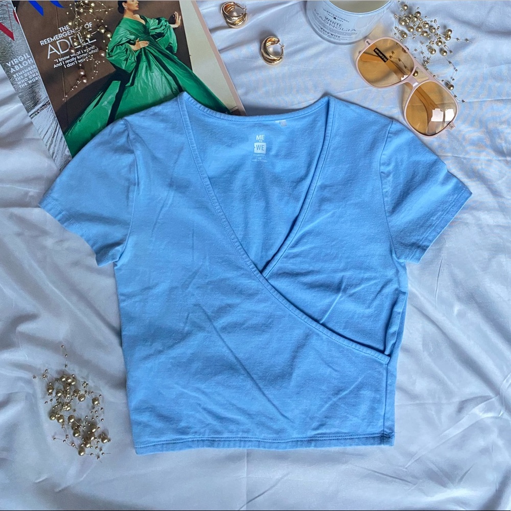 Blue Crop Top